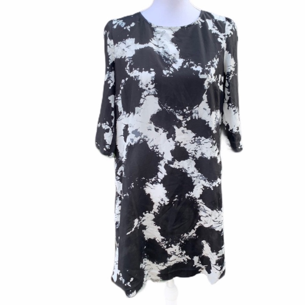 Kensie Black and White Tunic Dress  Size Large